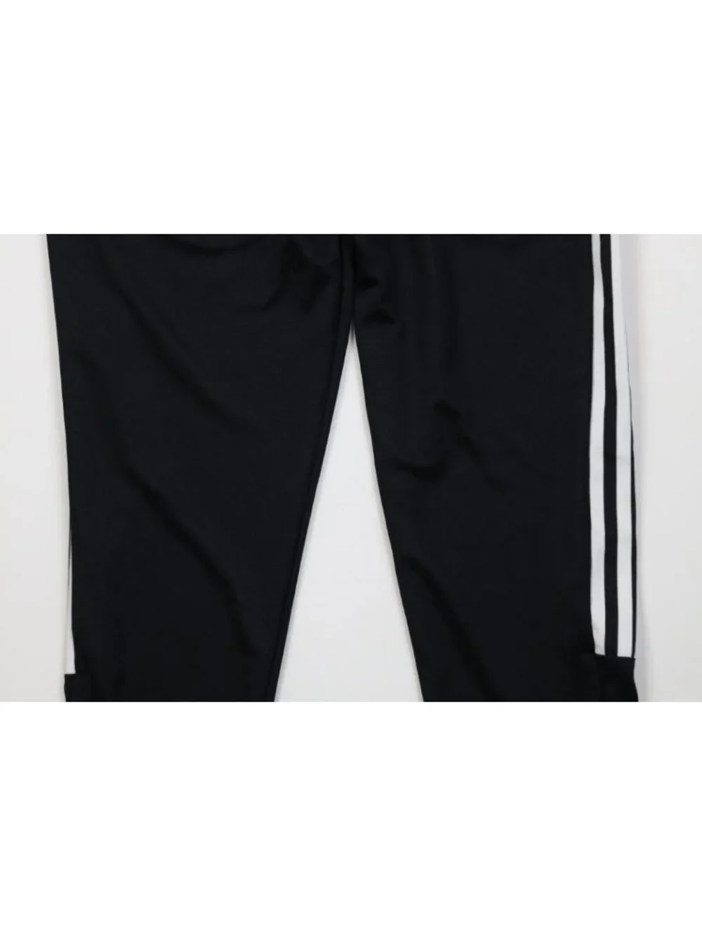 Vintage Y2K Adidas Mens Small Striped Tapered Leg Running Soccer Warm Up Pants